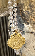 Clear Beaded Marian Necklace