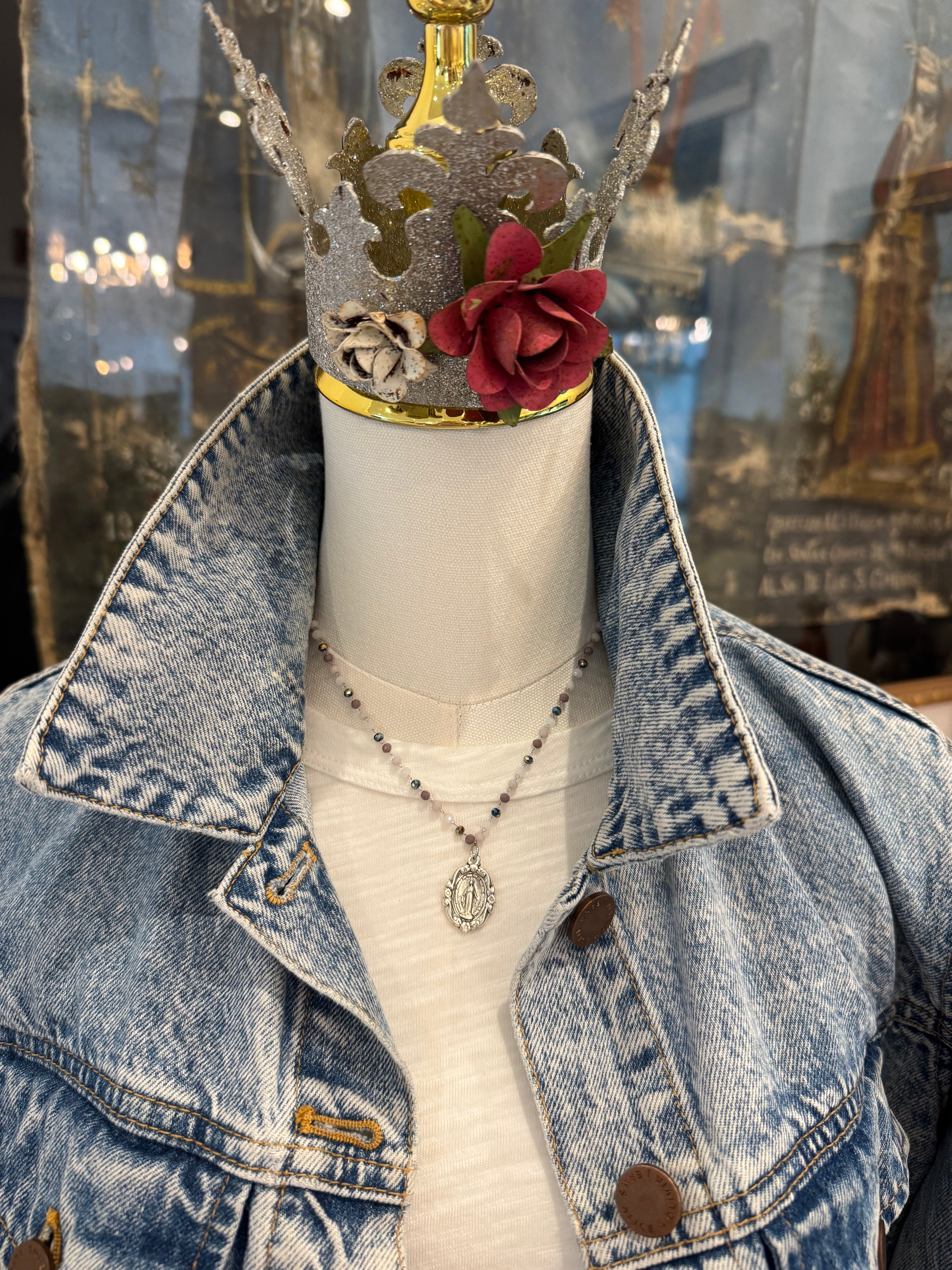 Earthtone Silver Marian Necklace