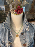 Mint Beaded Necklace with Miagro Heart
