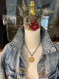 Nautical inspired Blue BeadedvMarian necklace