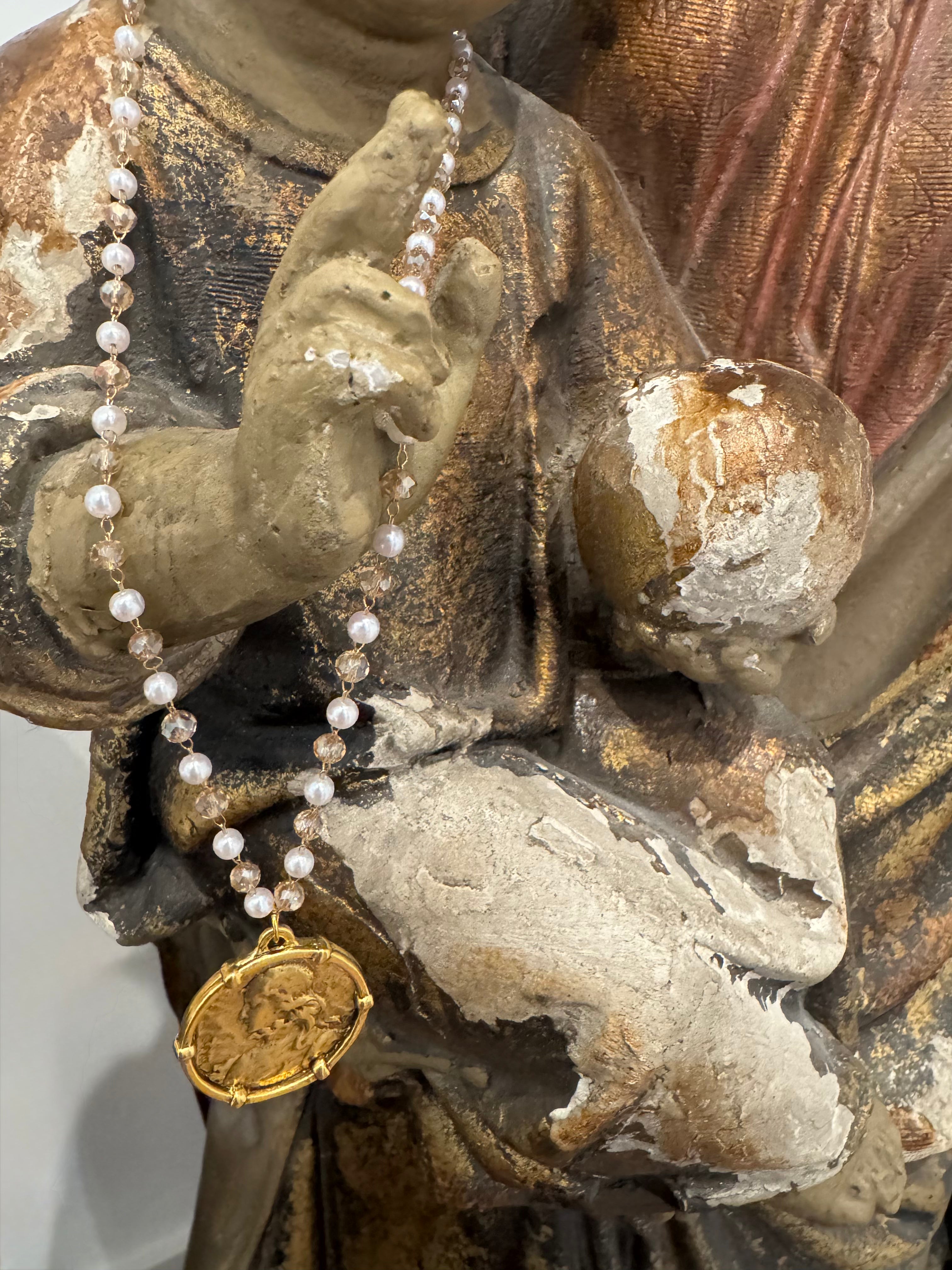 Pink, White, Gold St. Joan of Arc